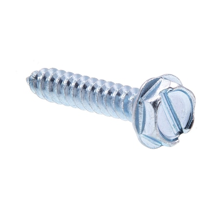 Prime-Line Sheet Metal Screw Self-Tap Hex Wash Head Sltd Drive No. 10 X 1in Zinc Plated Steel 50PK 9025476